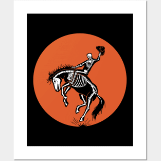 Skeleton cowboy Posters and Art